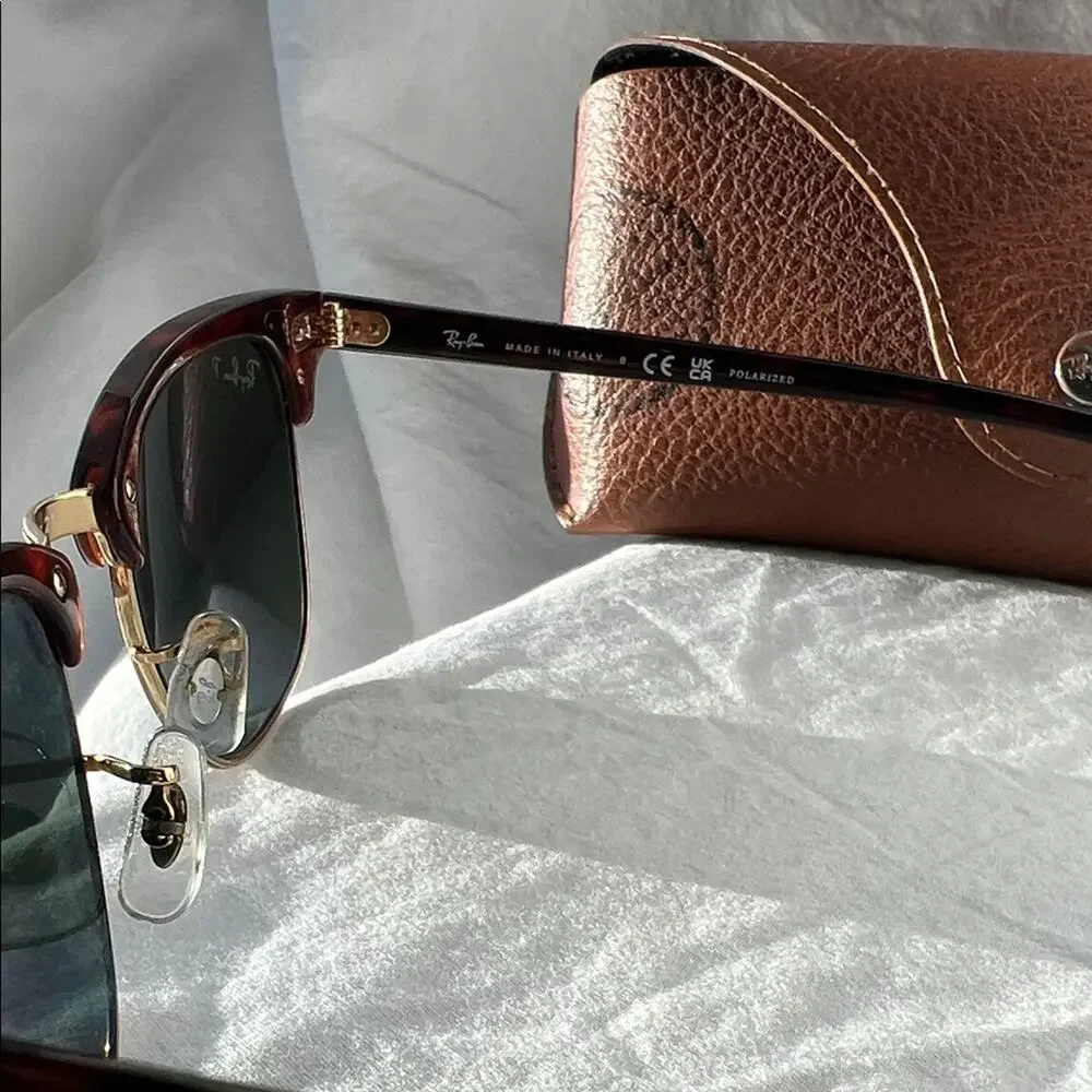 Ray-Ban Tortoise and Gold Sunglasses with Brown Case - Picture 2 of 5